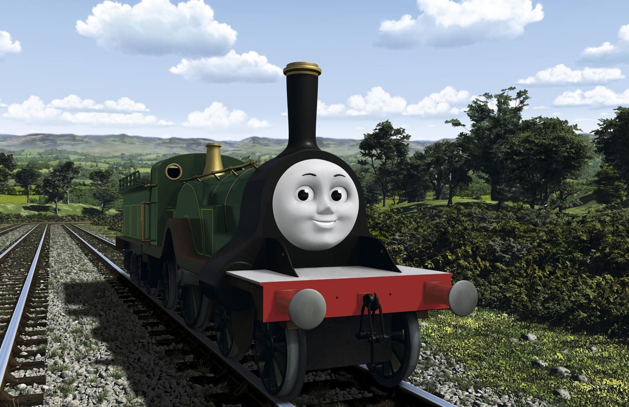 Emily es una preciosa locomotora de color verde esmeralda brillante. Puede ser algo mandona y creerse que sabe más que nadie, pero siempre está lista para ayudar a un amigo.