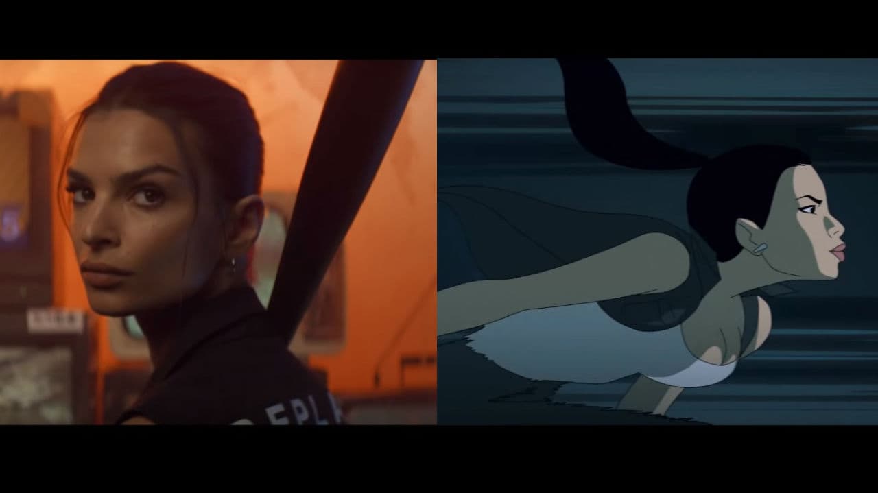 Mira a Emily Ratajkowski pelear contra zombies y convertirse en anime