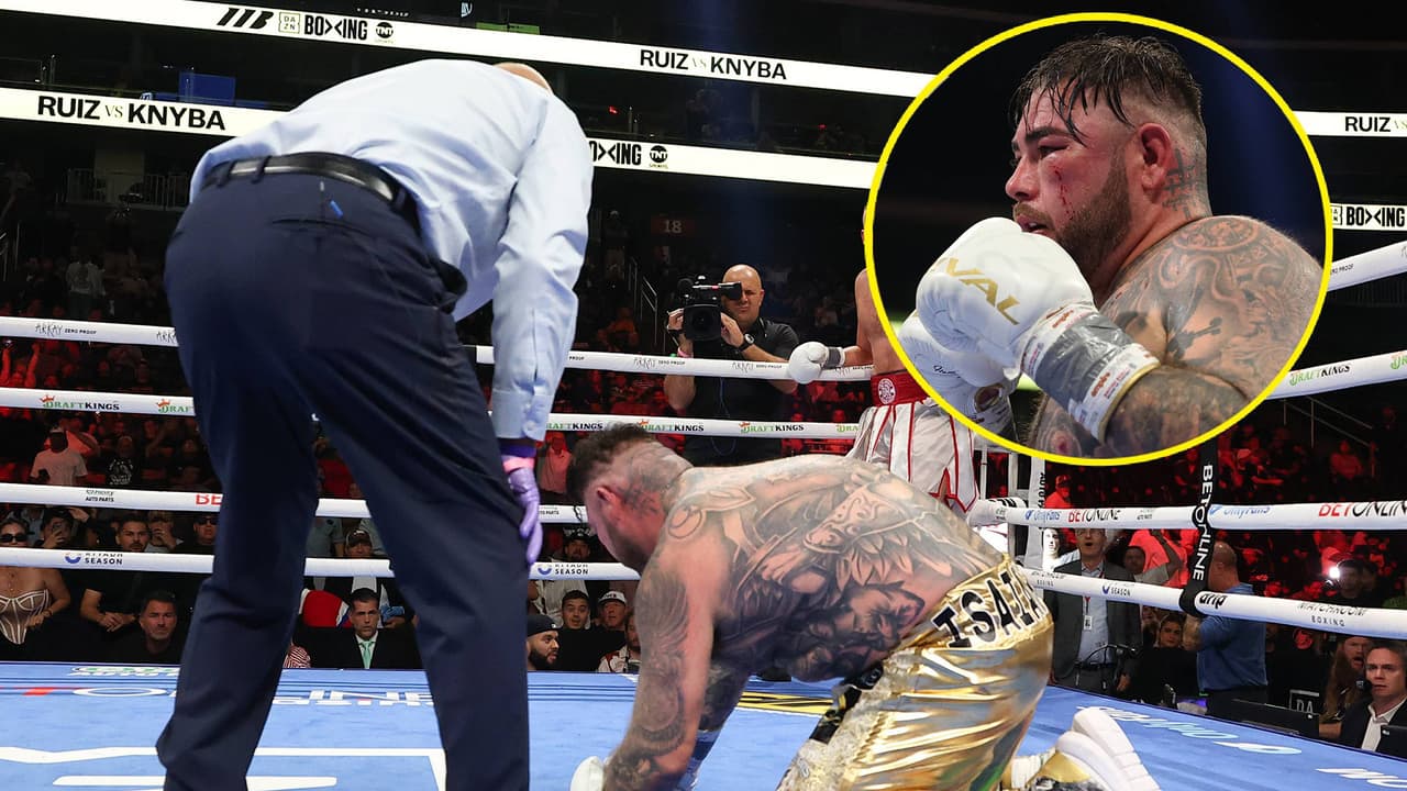 Andy Ruiz cae en su regreso a los cuadriláteros