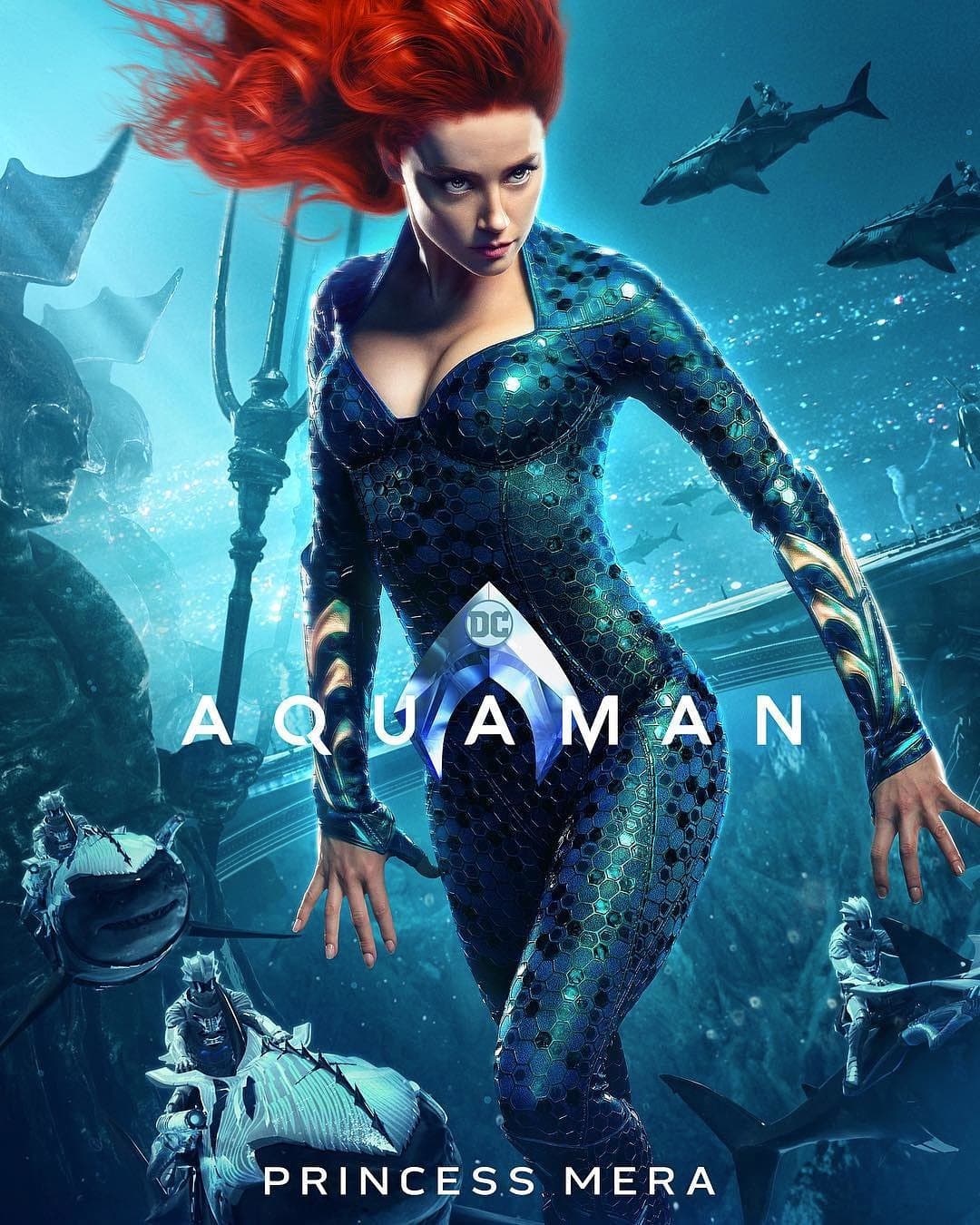 Amber Heard en el póster de 'Aquaman'