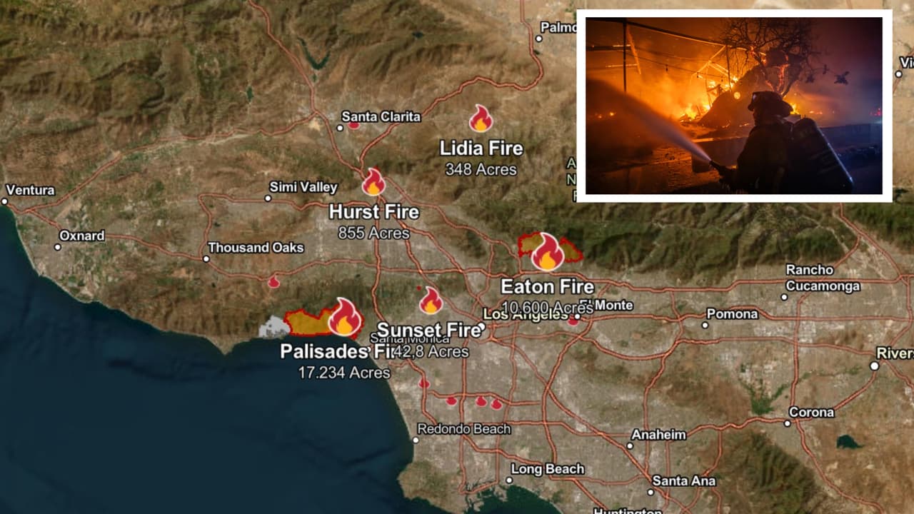 Mapa de incendios en Los Ángeles: Dónde hay órdenes de evacuación en el día 3 de la emergencia