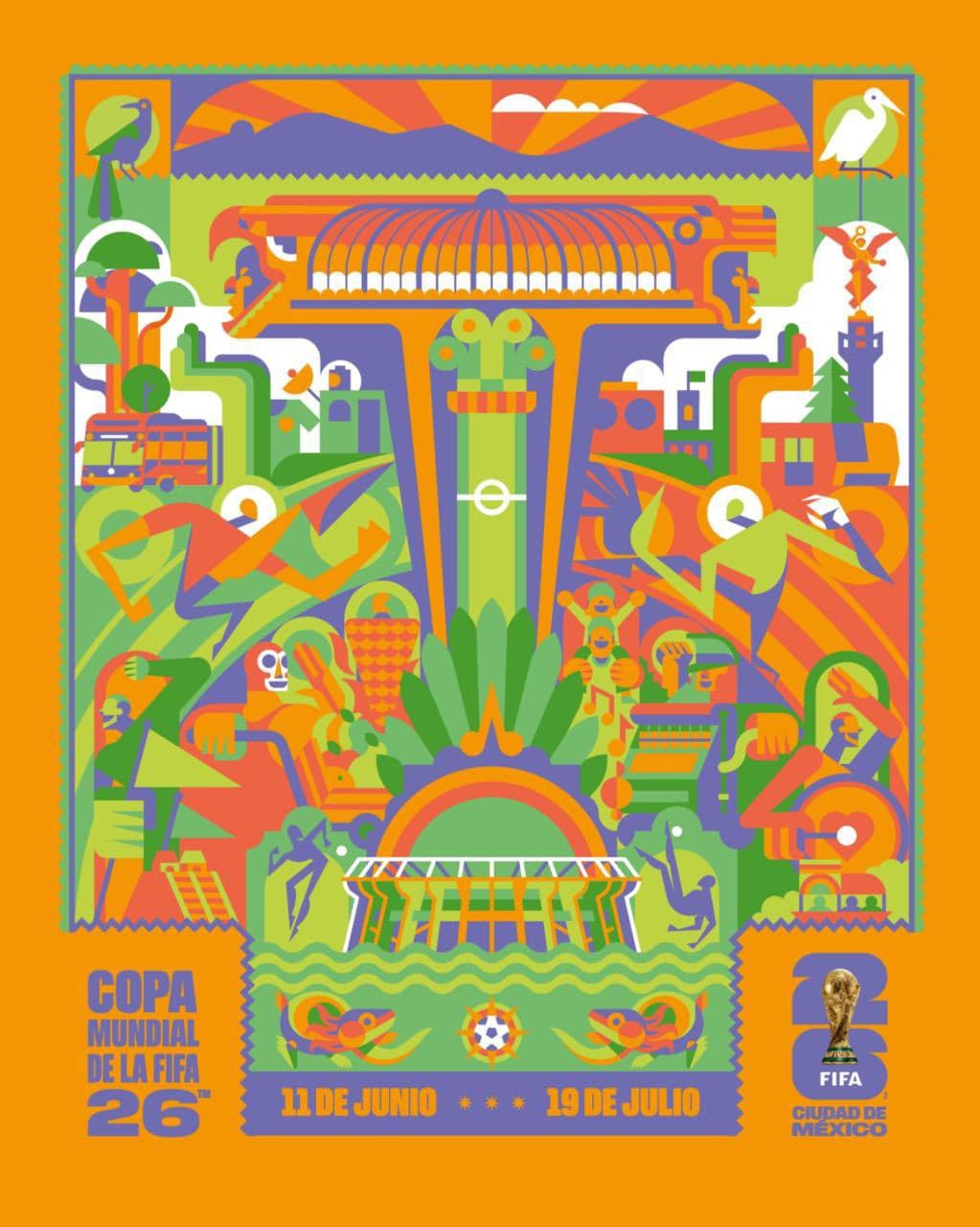 Póster oficial de la CDMX para el Mundial 2026