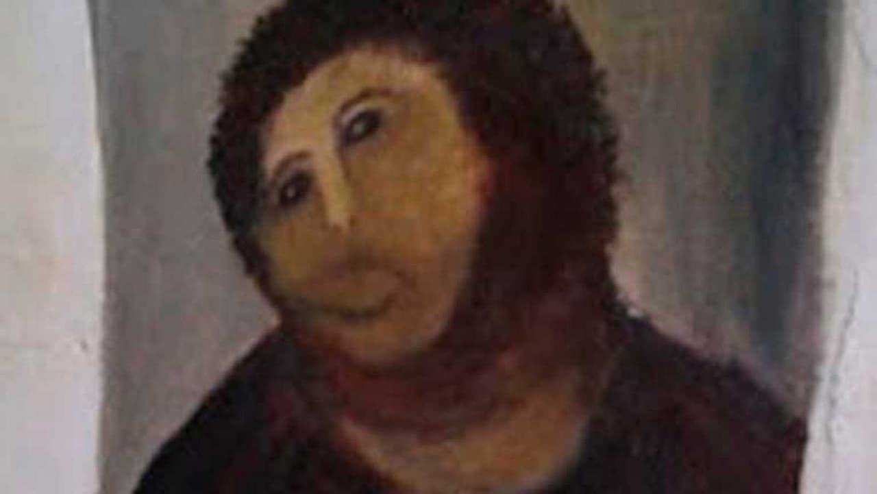 Gracias a buenas almas dispuestas a hacer lo mejor por Jesús tenemos grandes memes. Ya sea el Niño Dios de seis metros. O un "cuadro restaurado" de Cristo, el Ecce Homo, que ha sido un horror del arte. Pero una joya del turismo.