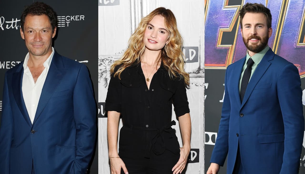 Captan a Lily James con Dominic West: pobre Capitán América