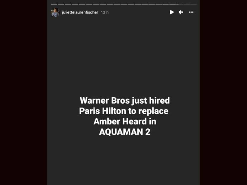 La captura de pantalla de Juliette Lauren Fischer podría confirmar el cambio en el elenco de 'Aquaman 2'.