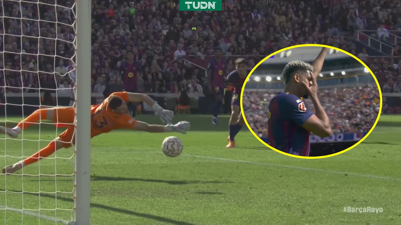 Barcelona derrota a un peligroso Rayo con gol de Araújo 