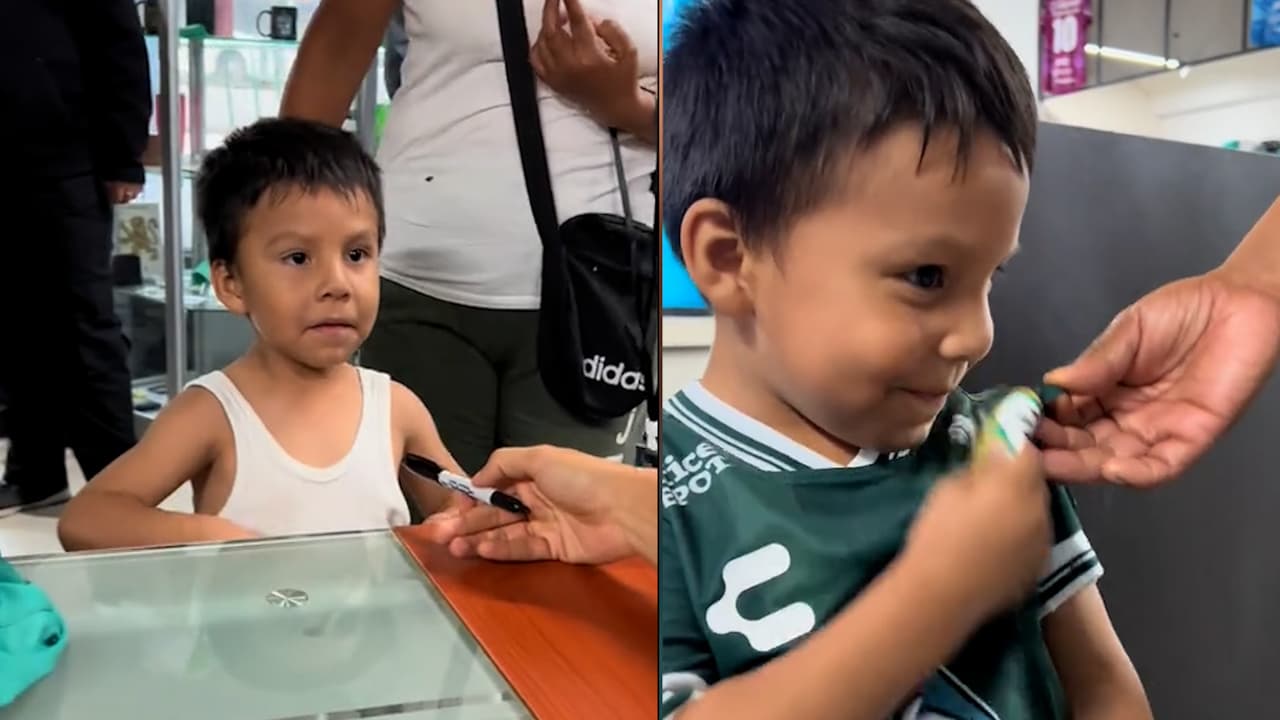 ¡Intenta no llorar! Jugador del León deja recuerdo inolvidable a niño