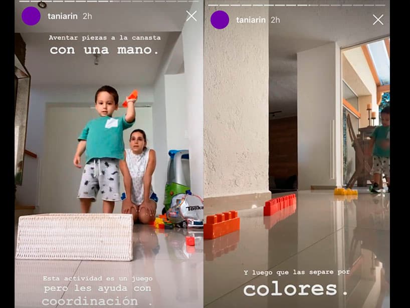 Tania Rincón comparte las actividades que hace con su hijo en cuarentena