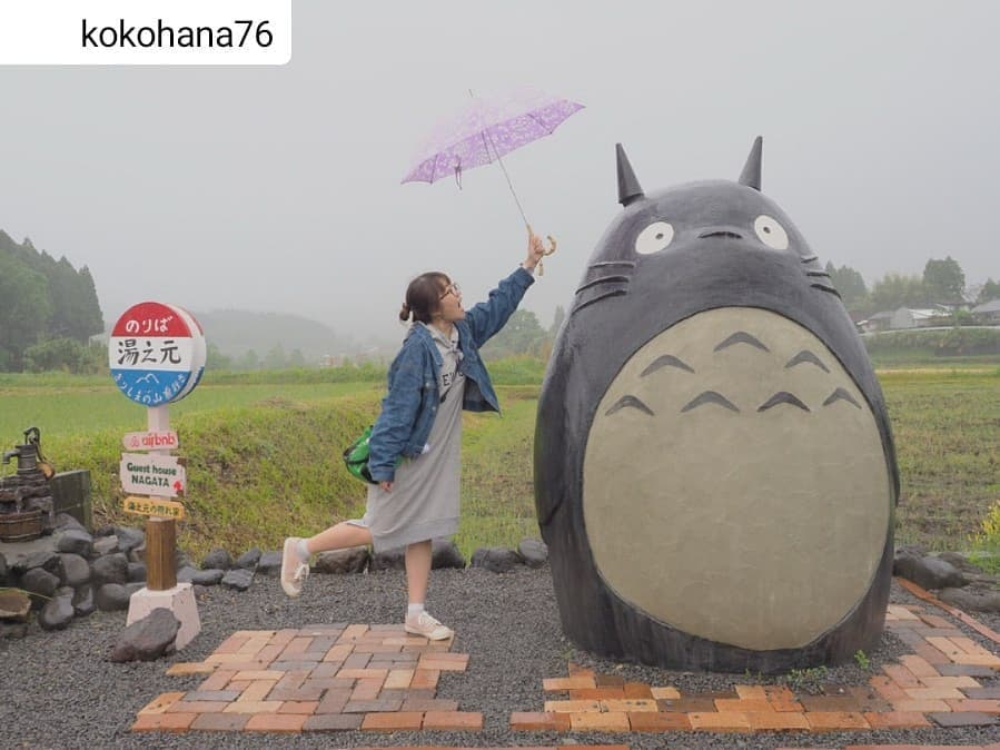 Justo en el kokoro: Abuelitos construyen estatua de Totoro para sus nietas