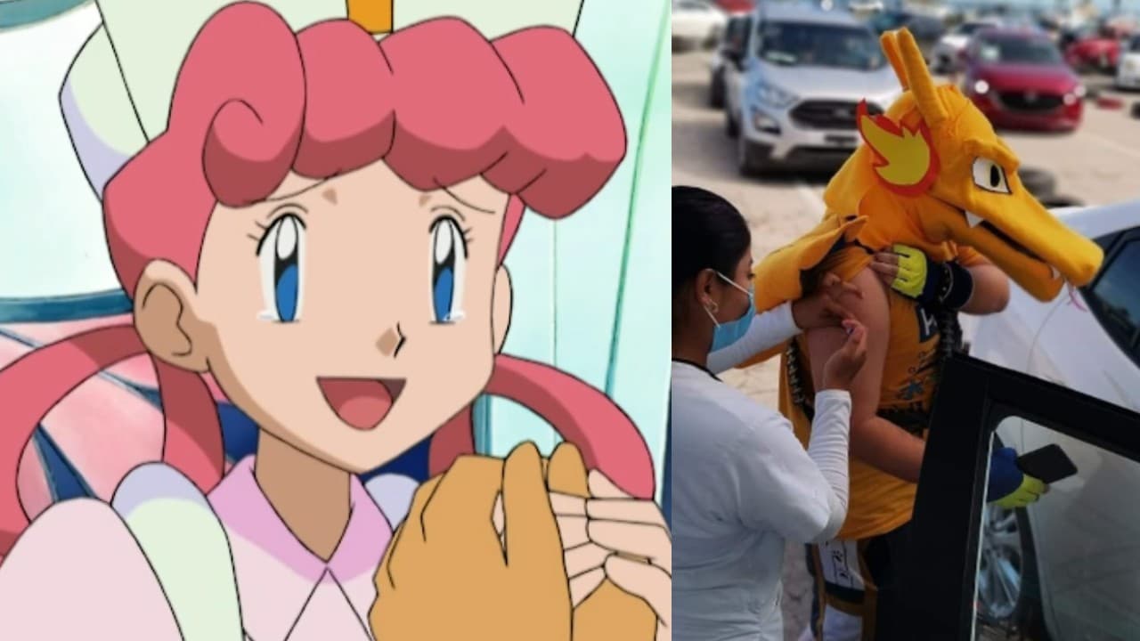 ¡Pokévacuna! Milennial asiste a la vacunación en cosplay de Charizard