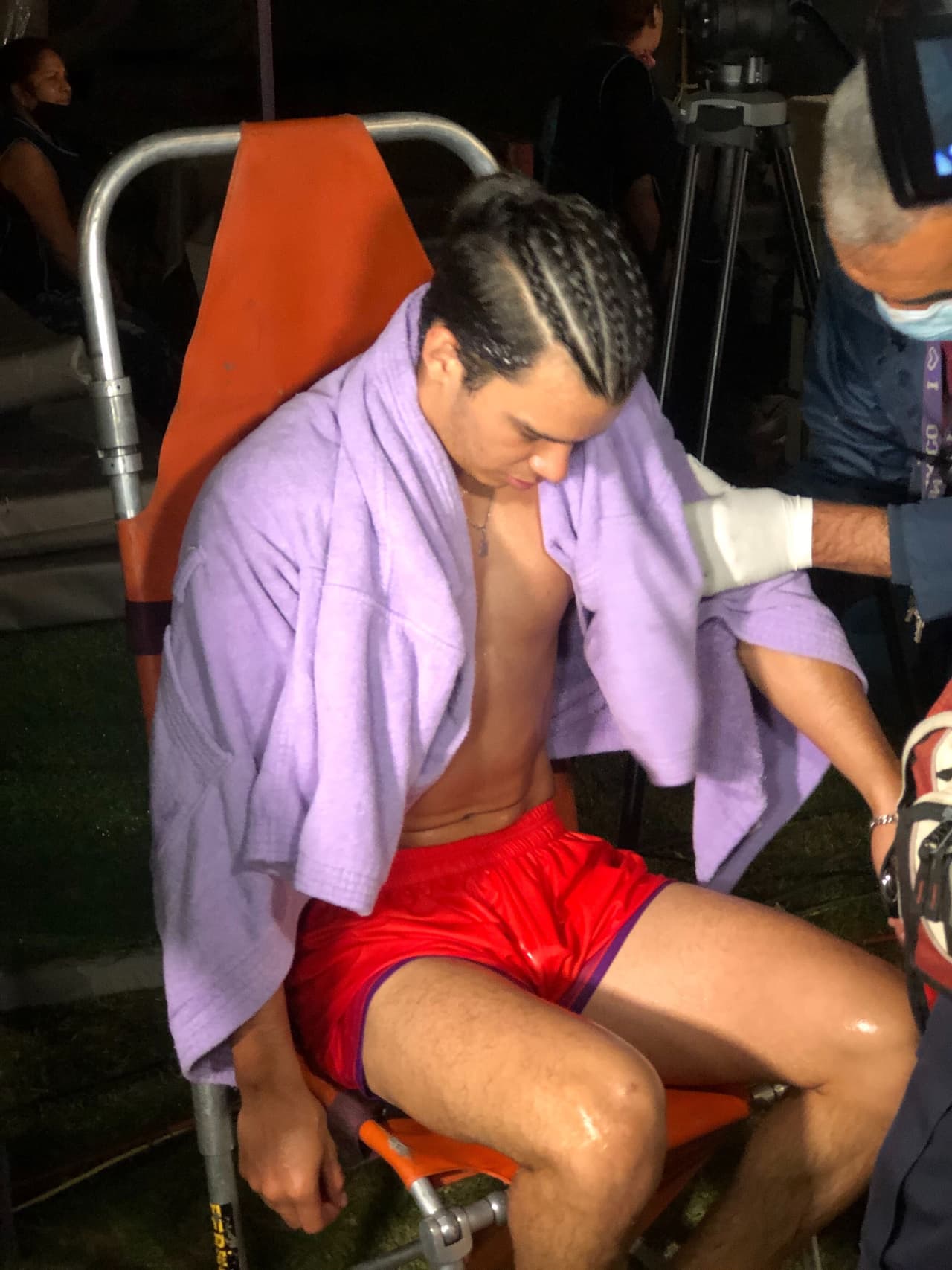 Lamentablemente, Brandon se lesionó en esta prueba.