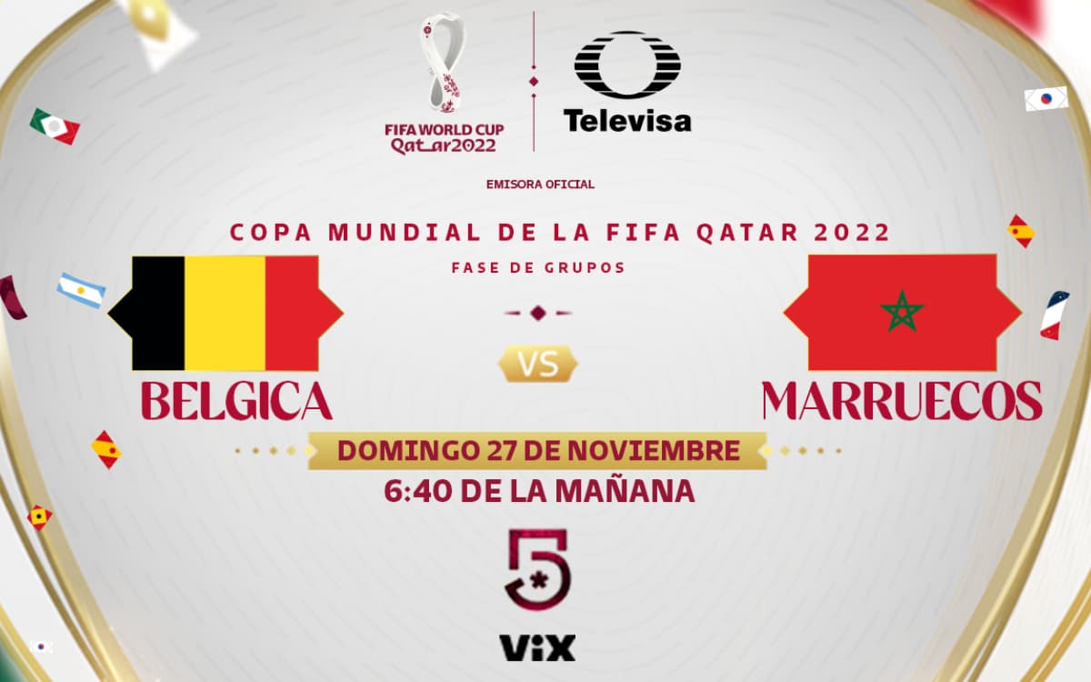 Bélgica vs Marruecos: Horario y dónde ver el partido de Qatar 2022