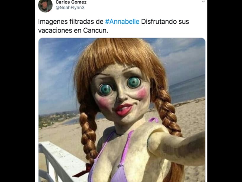 Estamos casi seguros que Annabelle hubiera aprovechado su escape para ir a vacacionar a Cancún.