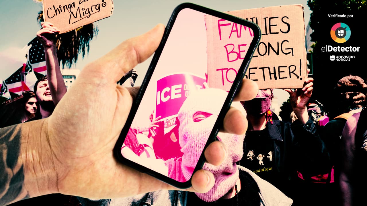 Con videos viejos, miedo y señalamientos sin evidencias: así se mueve la desinformación en redes durante las protestas de LA