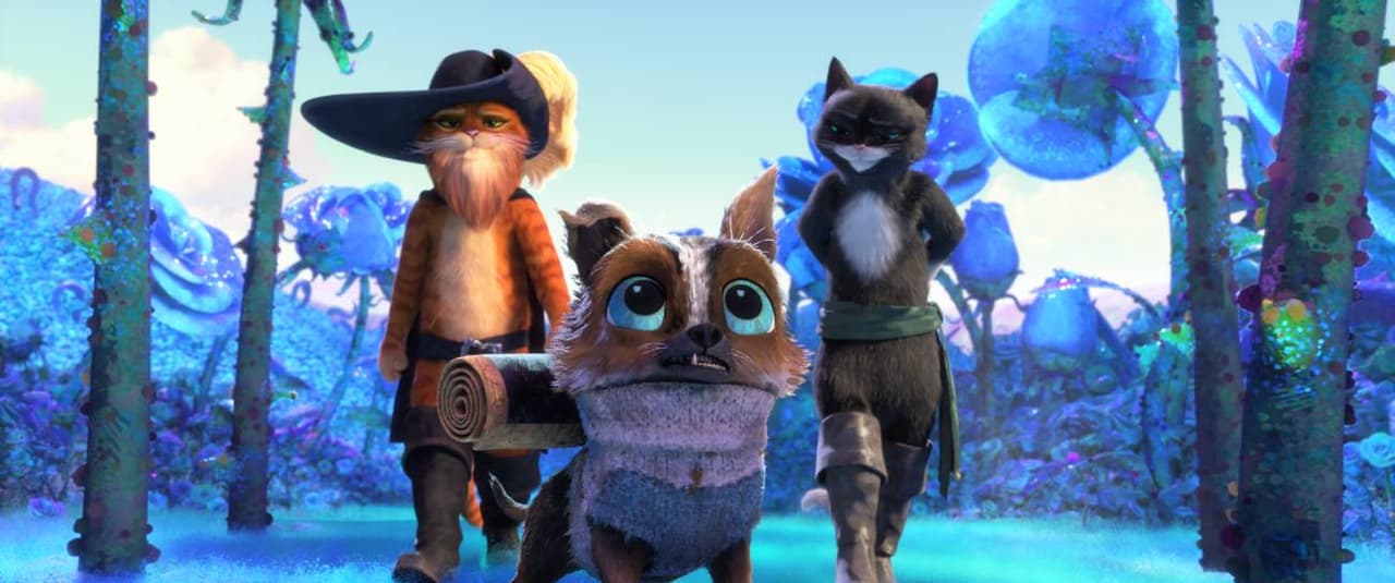 En perro acompañará a Gato con Botas y Kitty Patitas Suaves enesta aventura.