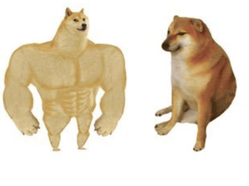 Cheems llegó para quedarse, ya se de manera individual (en fin, la hipocresía) o en esta entrega que comparaba dos situaciones.