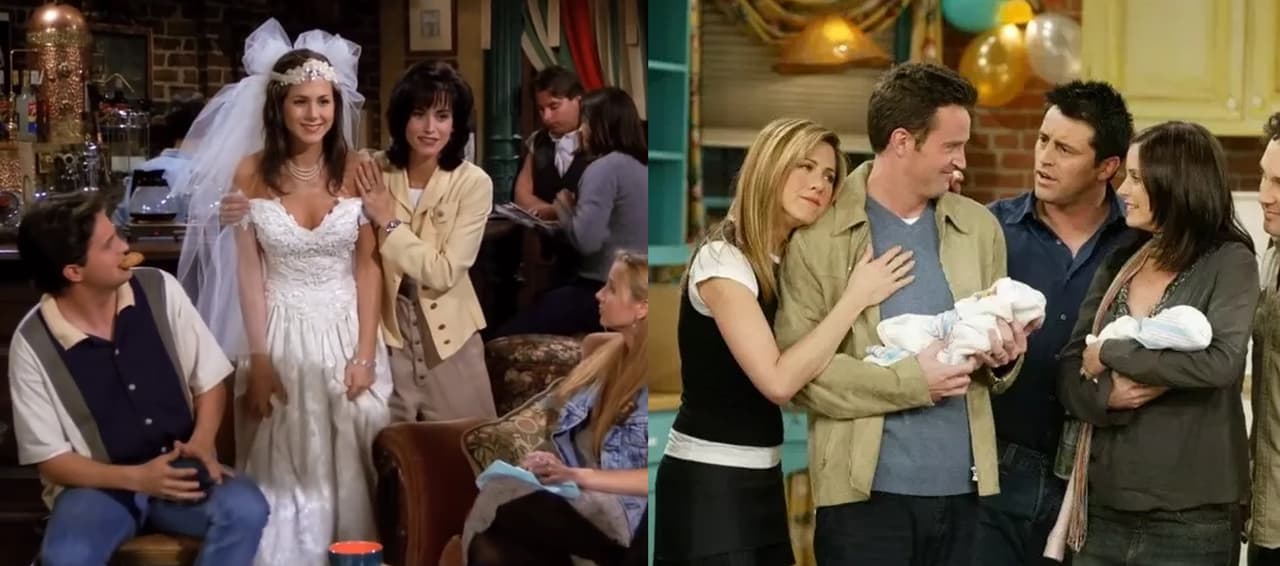 Así se veían los personajes de ‘Friends’ en el primer y último episodio de la serie