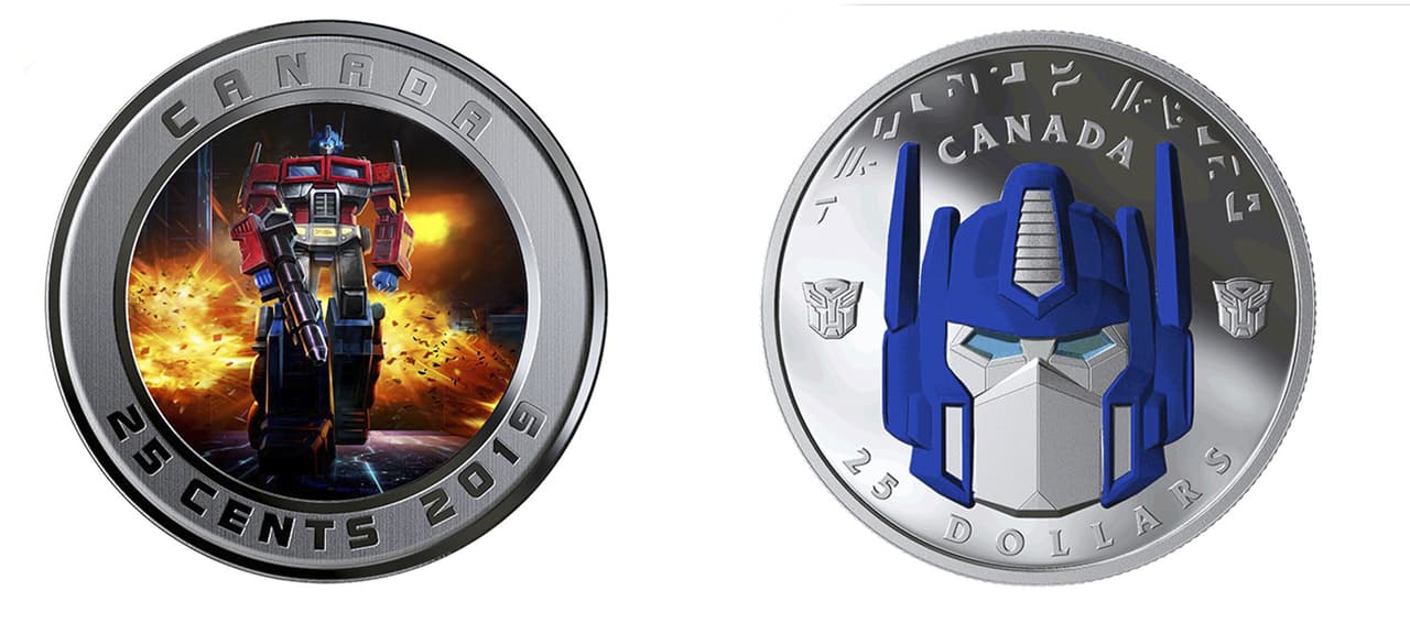Canadá tendrá una moneda oficial de Optimus Prime