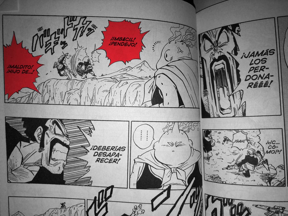 Y cuando unos criminales matan al perrito que curó Majin Buu, Mr. Satán explotó contra ellos.