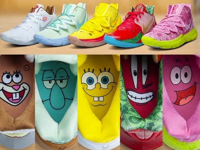 Los personajes de 'Bob Esponja' sirvieron para dar vida a esta versión de los Nike Kyrie 5.