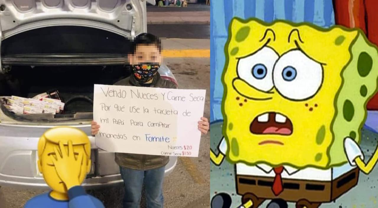Tras usar la tarjeta de su padre para compras en Fortnite, ponen a niño a vender nueces