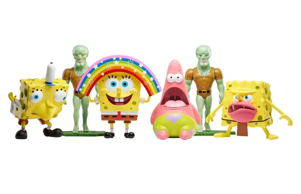 Bob Esponja está cumpliendo 20 años. Y para festejarlo Nickelodeon tuvo una idea extraña: figuras inspiradas en los memes que ha generado la serie.