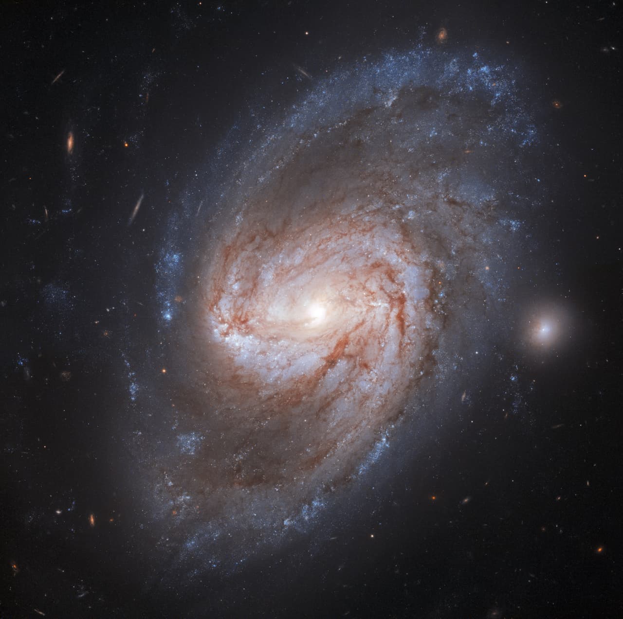 NGC 3583, otra galaxia captada por el Hubble, muestra todo su brillo y majestuosidad en esta imagen.
