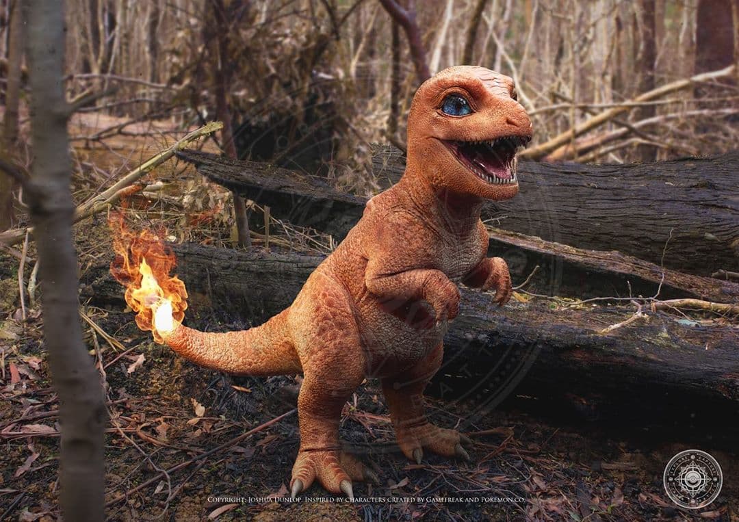 Charmander tendría algunas características de los dinosaurios, sin faltar su cola en llamas.