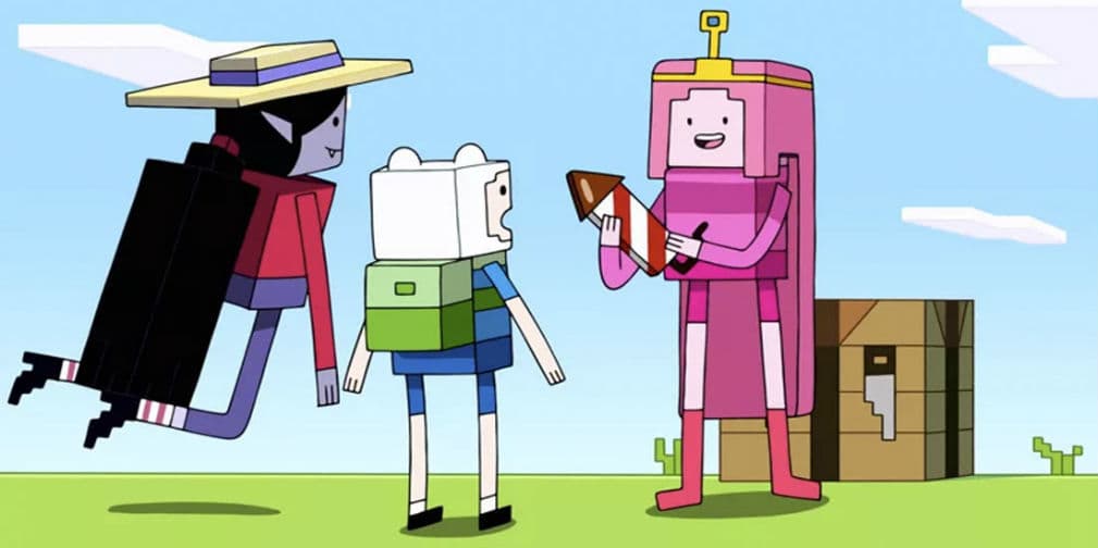 El crossover de Adventure Time y Minecraft