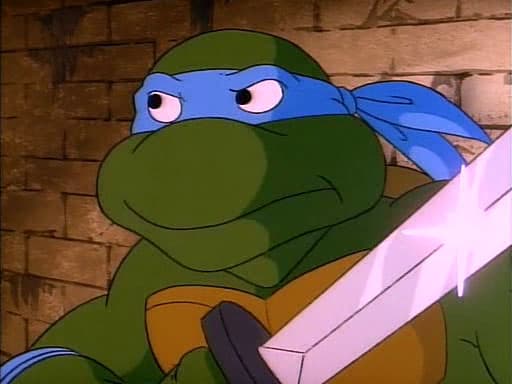 Leonardo, el líder de las Tortugas Ninja, también estuvo en sus manos.