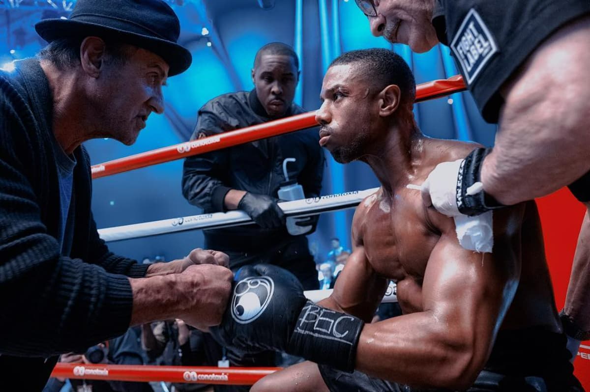 Sylvester Stallone y Michael B. Jordan compartieron créditos en Creed y Creed 2.