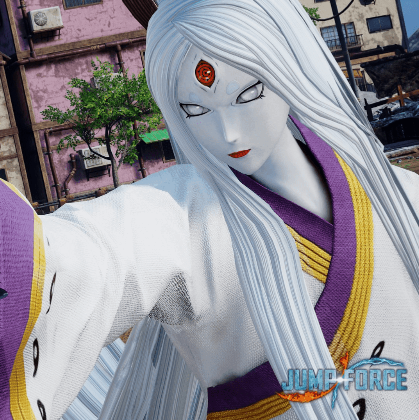 Tiene el Byakugan y un tercer ojo en el centro de su frente