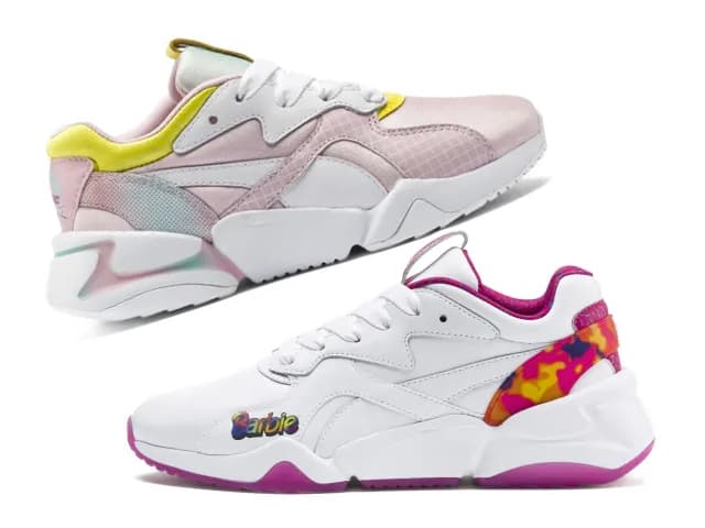 Puma tiene a la venta este par de modelos retro de Barbie. Son totalmente noventeros.