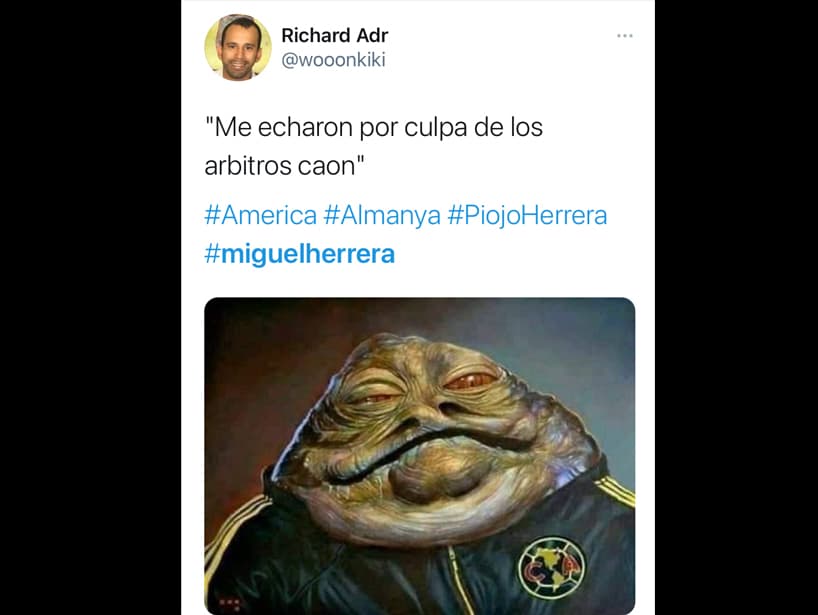 Jabba el Hutt con la chamarra del Club América no luce tan mal.