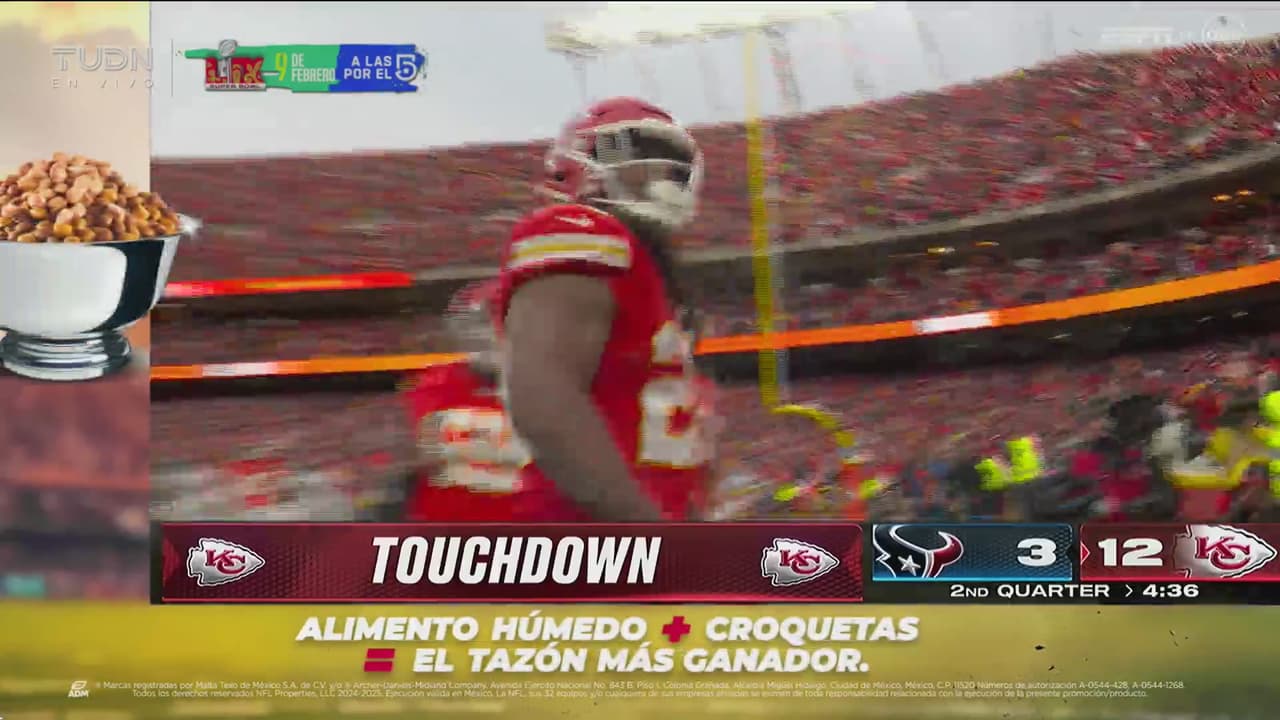¡Poder de piernas de Kareem Hunt! Anotación de los Chiefs