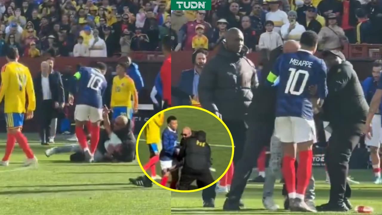 El increíble gesto de Mbappé tras invasión de campo de un fan