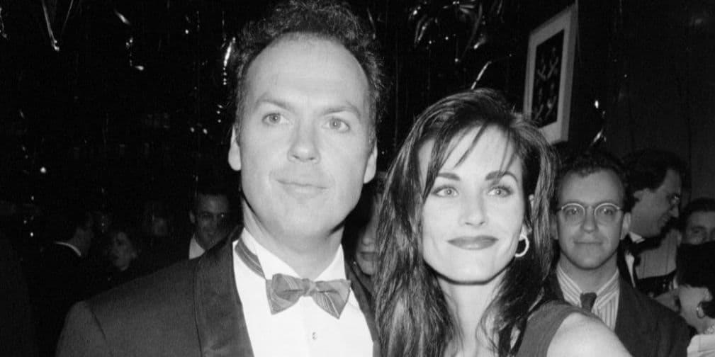 12. Courteney Cox y Michael Keaton: La actriz de Friends fue la novia de Batman durante seis años.