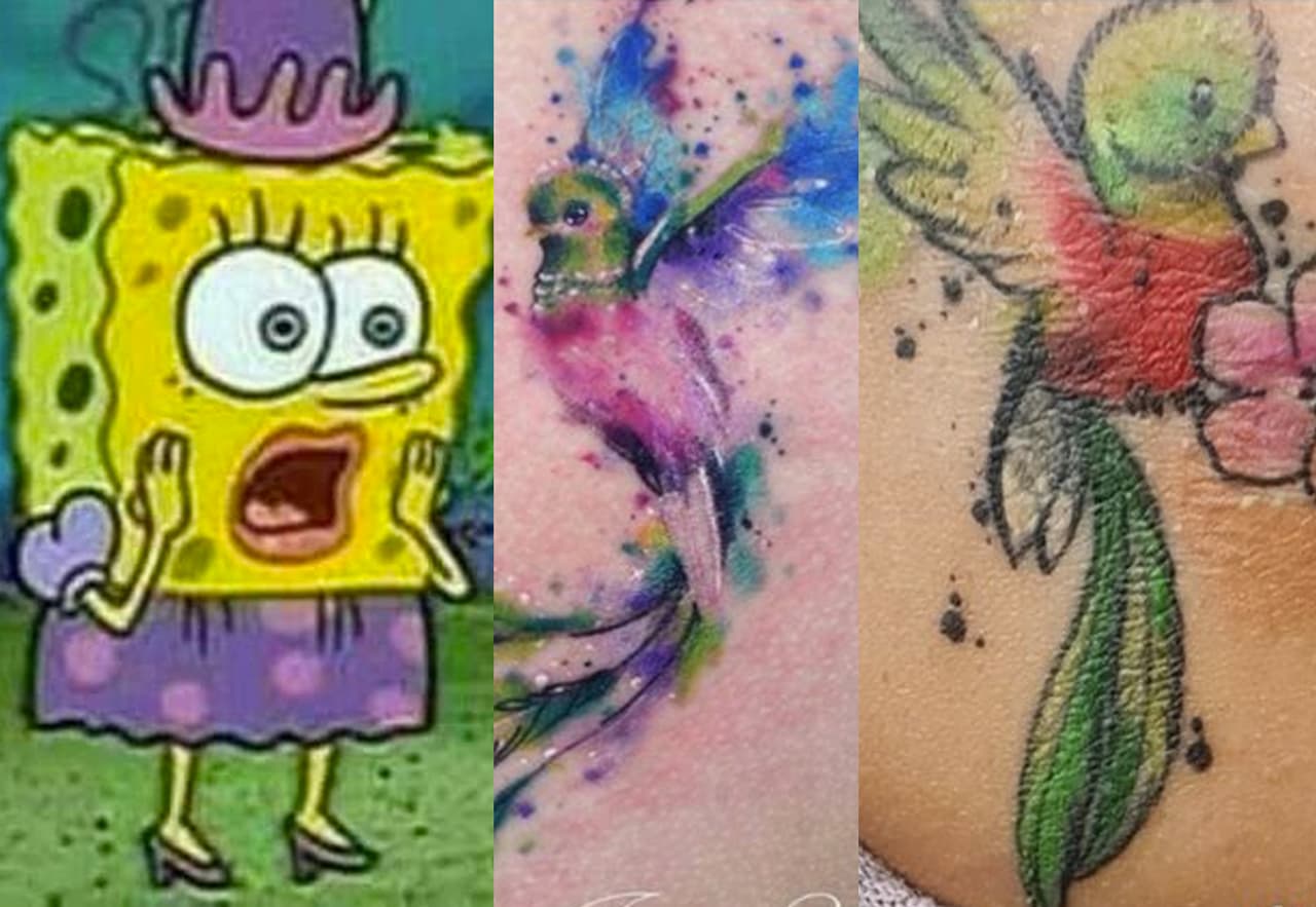 Tatuador cobró 7 mil pesos por tatuaje de quetzal y le quedó como Piolín