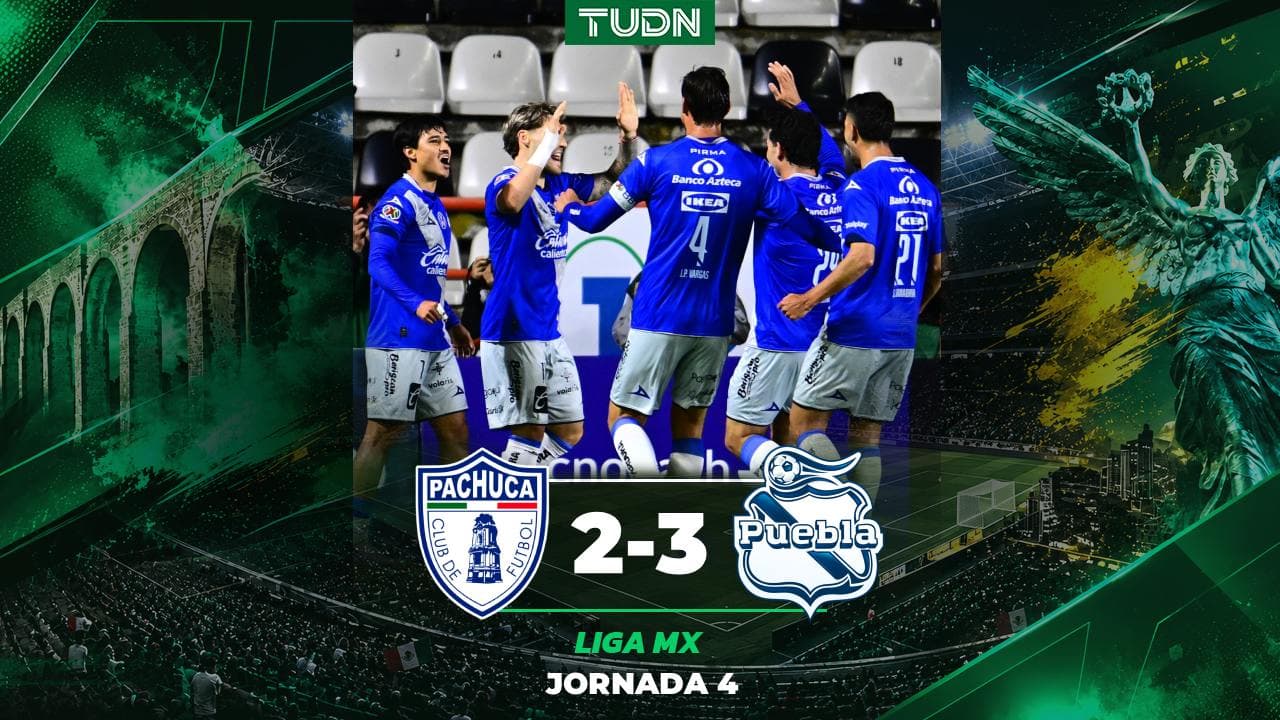 Puebla pone tres franjas a Pachuca y silencia el Hidalgo