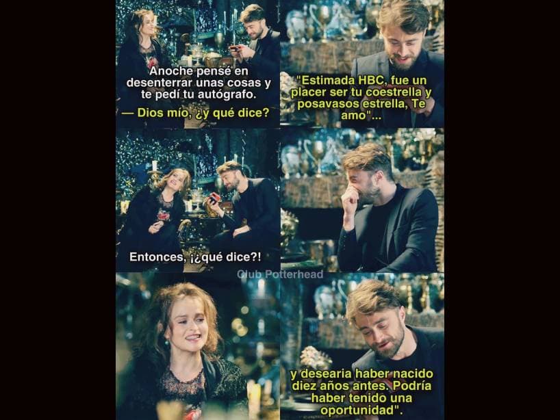 Daniel Radcliffe y Helena Bonham Carter en el especial de Harry Potter