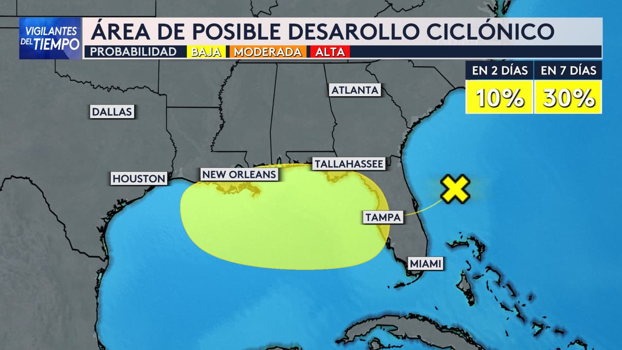 Área de posible desarrollo ciclónico en el Golfo: revisa el pronóstico de los próximos días