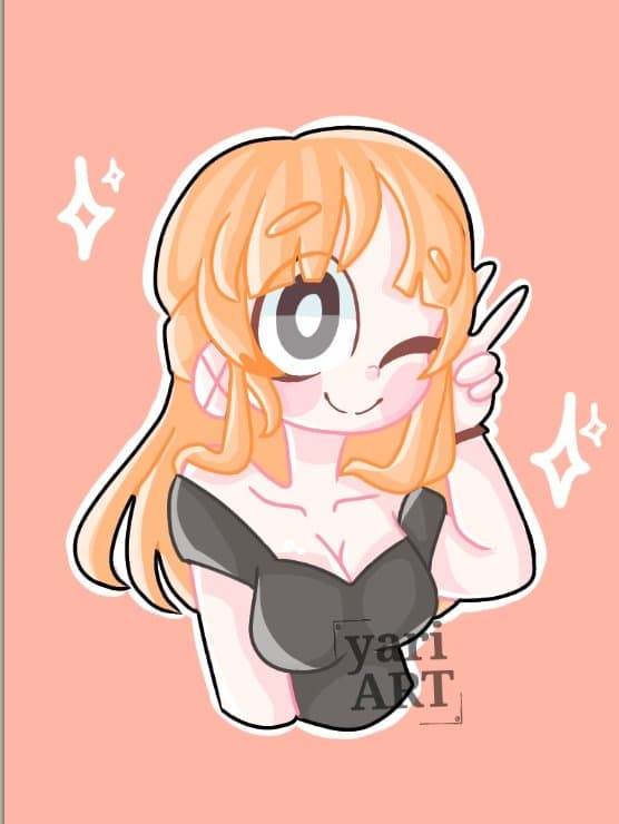 Muchos de sus fans se han tomado el tiempo de dibujarla, como Yari Art que hizo este diseño bastante kawaii.