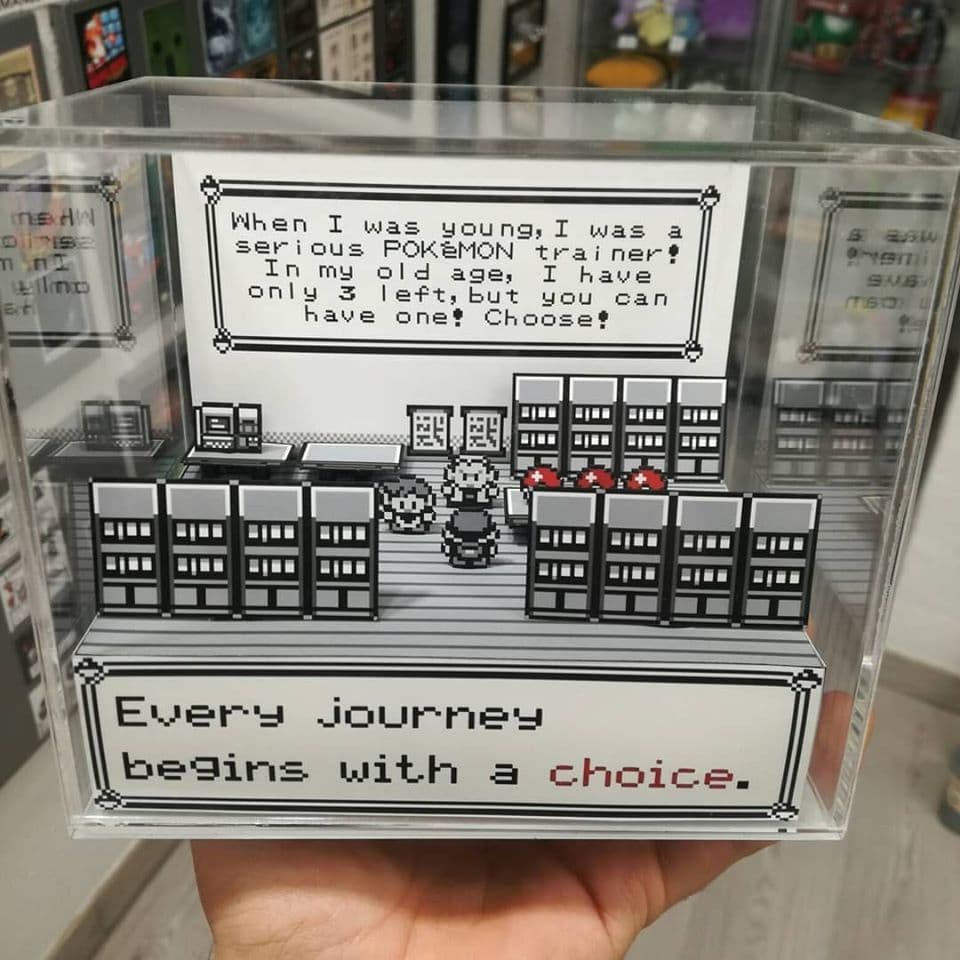 En Internet han aparecido maquetas geniales en las que podemos ver, en tres dimensiones, escenas icónicas de juegos clásicos como Pokémon.