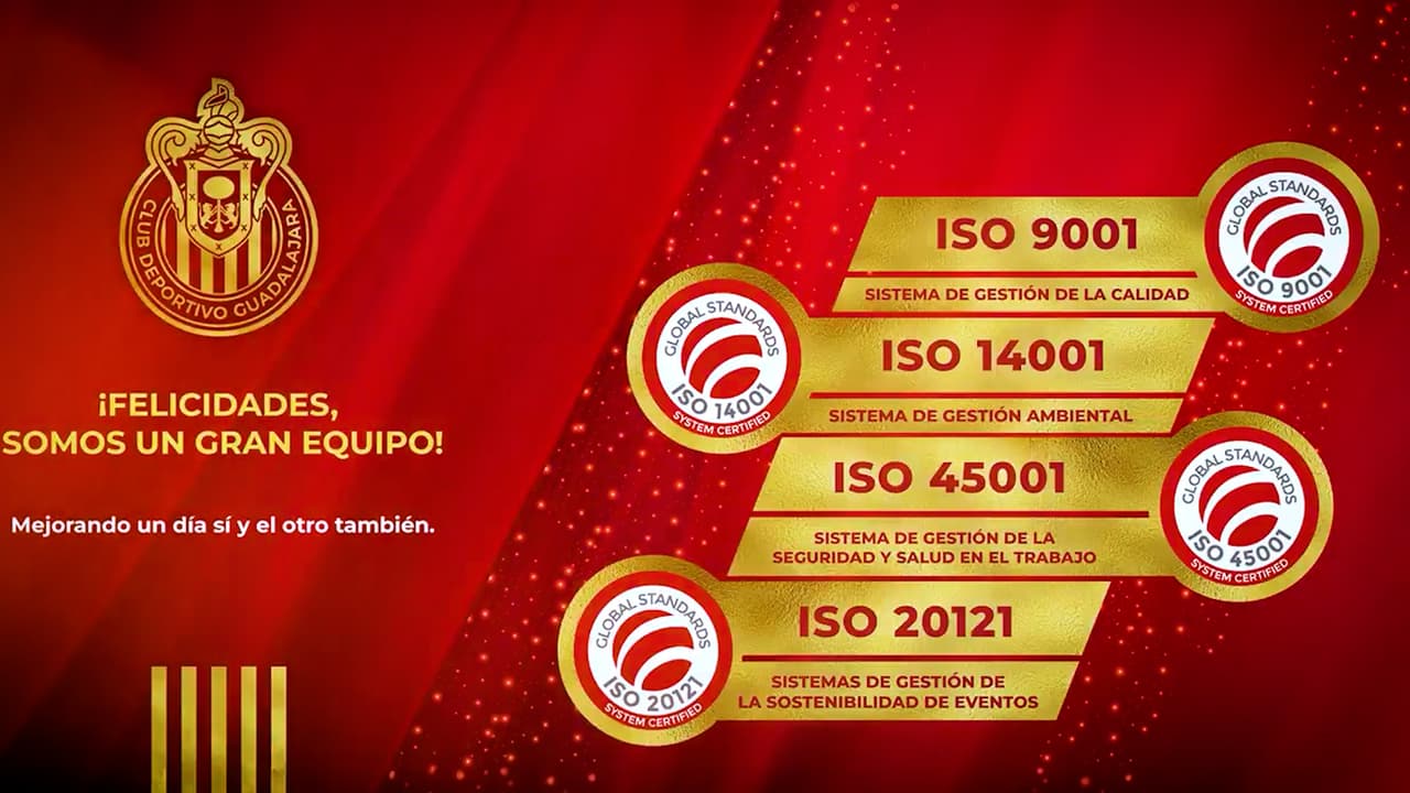Chivas recibe cuatro certificaciones ISO