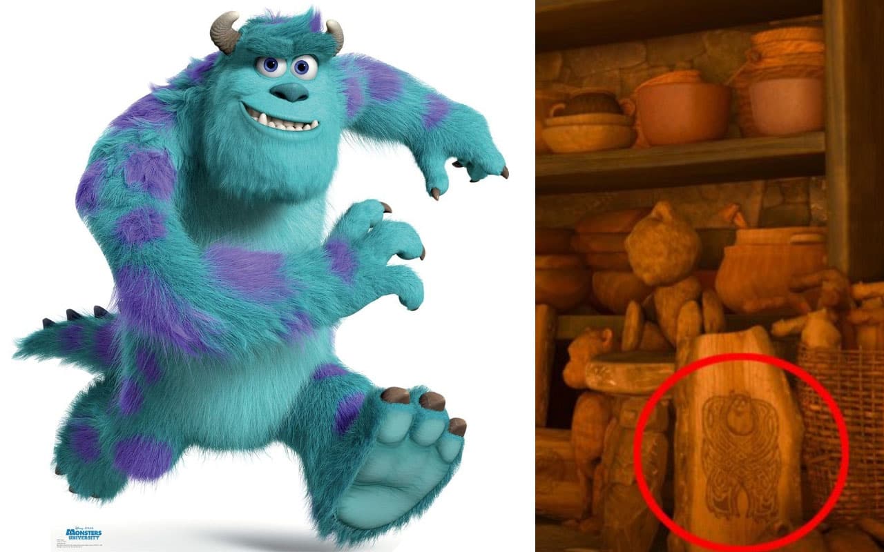 En la casa de la bruja se puede ver esta imagen tallada de Sully, lo que la teoría señala como una prueba de que todo esto es real.