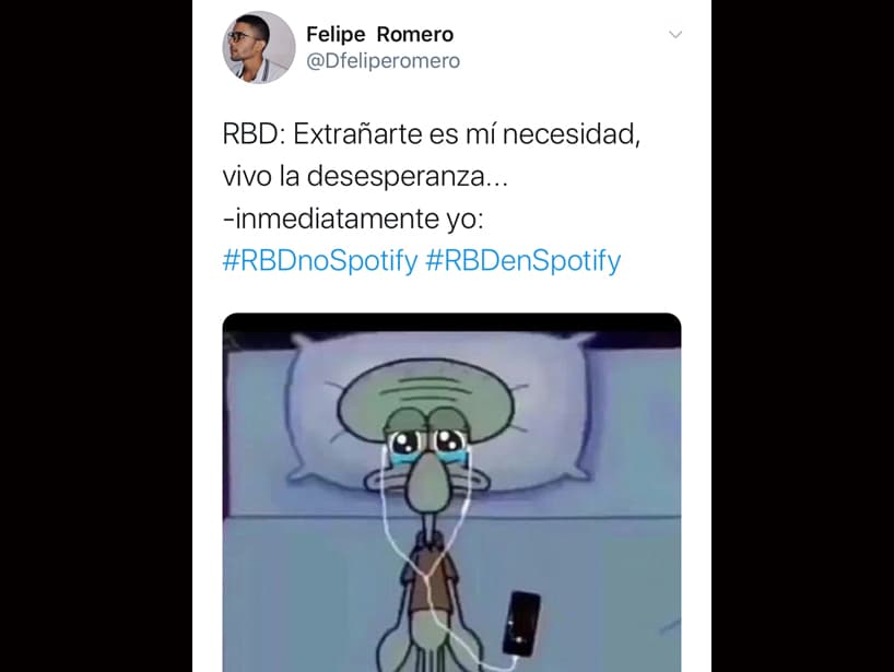 ¡Obrigados! Los fans brasileños también hicieron su hashtag para celebrar la llegada de RBD a la plataforma musical.