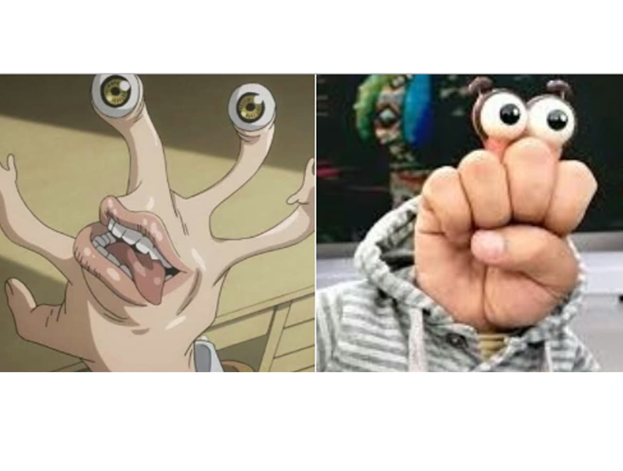 El "Compayito" y la mano de Shinichi Izumi, protagonista de Parasyte, separados al nacer.