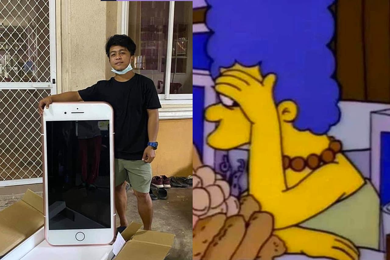 ¡Hay que leer! Hombre pide iPhone por internet y le llega un escritorio gigante en forma del celular