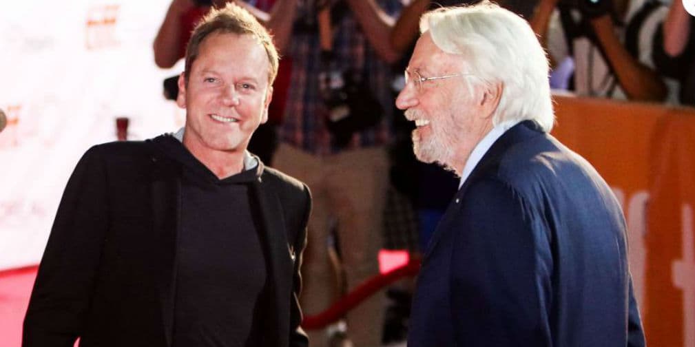 4. Donald Sutherland: Es el padre del protagonista de 24 y Los Muchachos Perdidos, Kiefer Sutherland.
