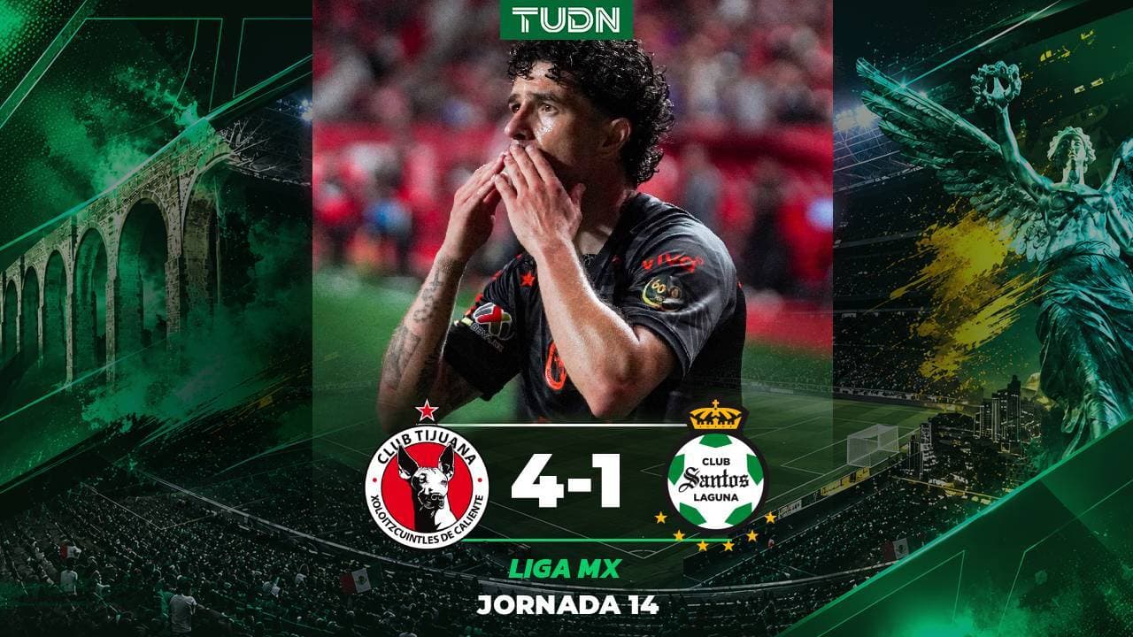 Xolos gana y golea para cortar la racha de Santos